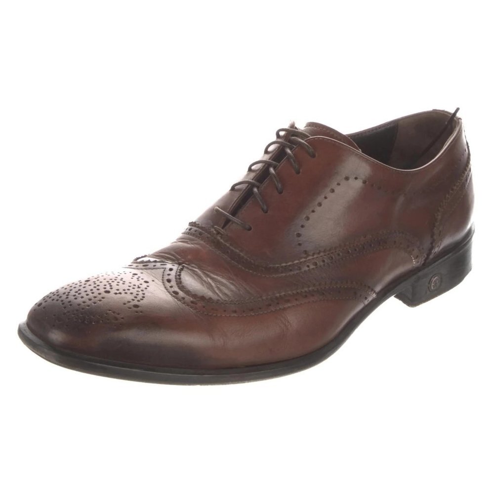 ROBERTO CAVALLI Leather Lasercut Accents Brogues Sz EU 41 US 8 w/ Box - Picture 3 of 6